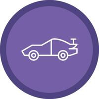 Sports Car Line Multi Circle Icon vector