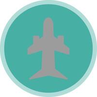 Plane Flat Multi Circle Icon vector