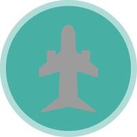 Plane Flat Multi Circle Icon vector