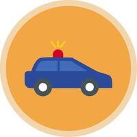 Police Van Flat Multi Circle Icon vector