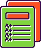 Report Card filled Design Icon vector