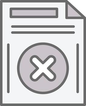 Eliminar botón línea lleno ligero icono vector