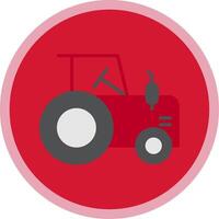 tractor plano multi circulo icono vector