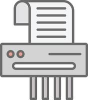 Shredder Line Filled Light Icon vector