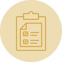 Passed Line Yellow Circle Icon vector