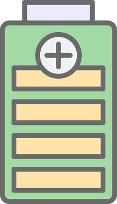 Battery Level Line Filled Light Icon