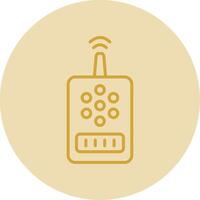 Device Line Yellow Circle Icon vector