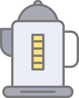 Electric Kettles Line Filled Light Icon vector