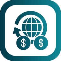 Global Finance Glyph Gradient Corner Icon vector