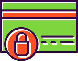 Locked Card filled Design Icon vector