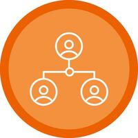 Network Line Multi Circle Icon vector