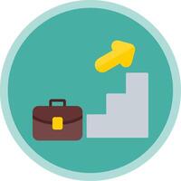 Advancement Flat Multi Circle Icon vector