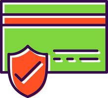 Secure Payments filled Design Icon vector