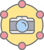 Camera Line Filled Light Icon vector