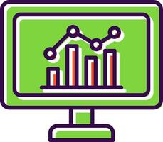 Statistics filled Design Icon vector