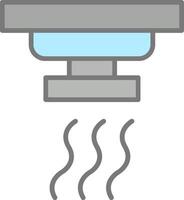 Smoke Detector Line Filled Light Icon vector