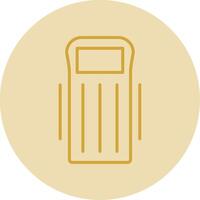 Float Line Yellow Circle Icon vector