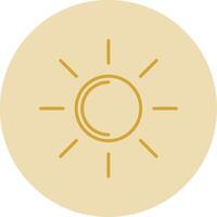 Sun Line Yellow Circle Icon vector