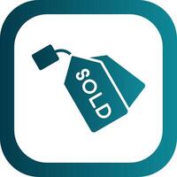 Sold Glyph Gradient Corner Icon vector