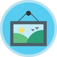 Picture Flat Multi Circle Icon vector