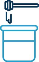 Honey Line Blue Two Color Icon vector