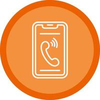 Phone Line Multi Circle Icon vector