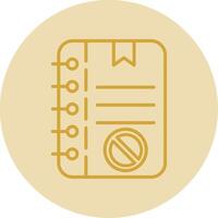 Notes Line Yellow Circle Icon vector