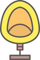 Egg Chair Line Filled Light Icon vector