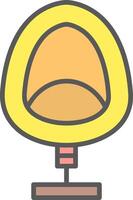 Egg Chair Line Filled Light Icon vector