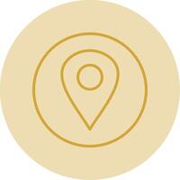 Location Line Yellow Circle Icon vector