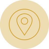 Location Line Yellow Circle Icon vector