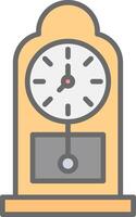 Grandfather Clock Line Filled Light Icon vector