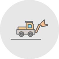 Loader Truck Line Filled Light Icon vector