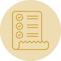 Check List Line Yellow Circle Icon vector