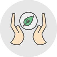 Go Green Line Filled Light Icon vector