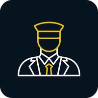 Tarin Driver Line Red Circle Icon vector