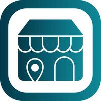 Store Locator Glyph Gradient Corner Icon vector