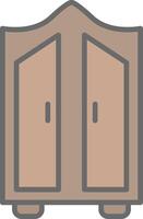 Wardrobe Line Filled Light Icon vector