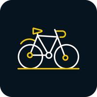 Bicycle Line Red Circle Icon vector