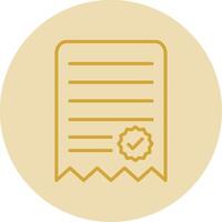 Notes Line Yellow Circle Icon vector