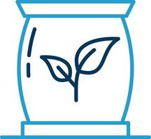 Fertilizer Line Blue Two Color Icon vector