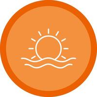 Sunrise Line Multi Circle Icon vector