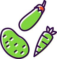 Vegetables filled Design Icon vector