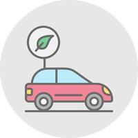 Zero Emission Line Filled Light Icon vector