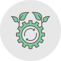 Sustainable Technology Line Filled Light Icon vector