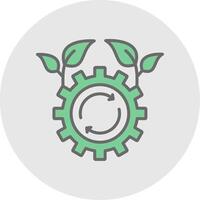 Sustainable Technology Line Filled Light Icon vector