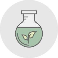 Green Chemistry Line Filled Light Icon vector