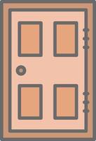 Door Line Filled Light Icon vector