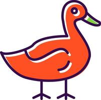 Duck filled Design Icon vector