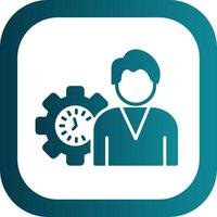 Working Hours Glyph Gradient Corner Icon vector
